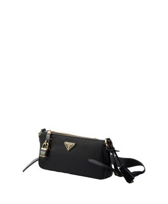 Small Re-Nylon and Leather Shoulder Bag