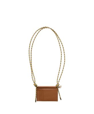 Card Holder With Leather Shoulder Strap