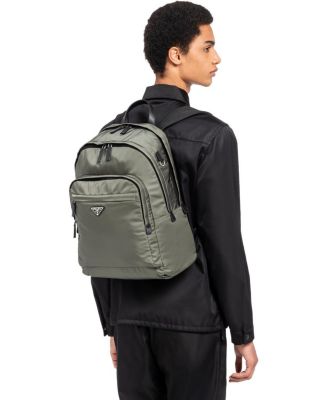 Re-Nylon and Saffiano Leather Backpack