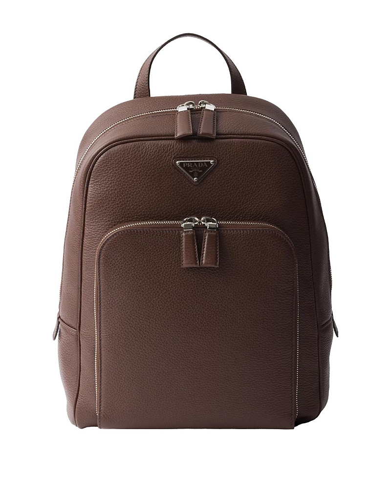 Shop Prada Leather Backpack