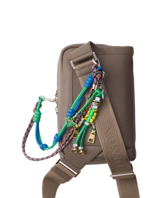 Leather Shoulder Bag With Charm