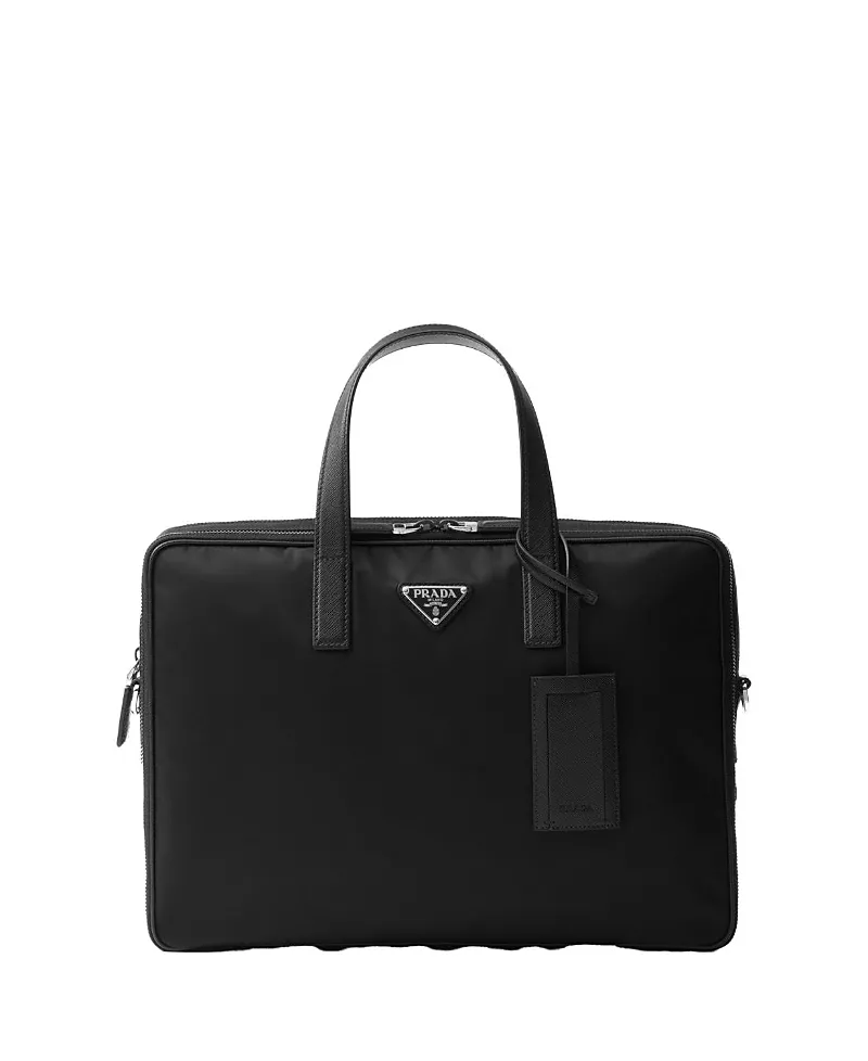 Prada Re-Nylon And Saffiano Leather Briefcase