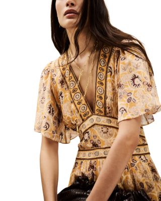 Alia Printed Open Back Maxi Dress