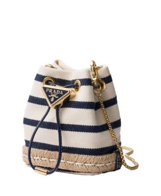 Striped Fabric Mini-Pouch