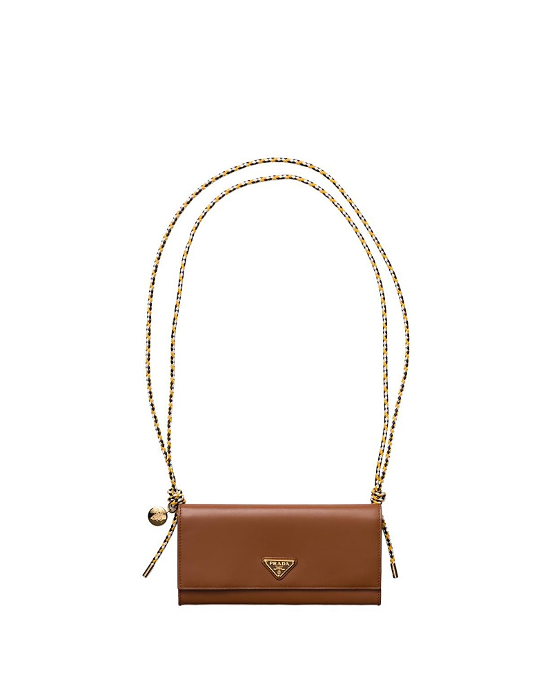 Prada Wallet With Leather Shoulder Strap