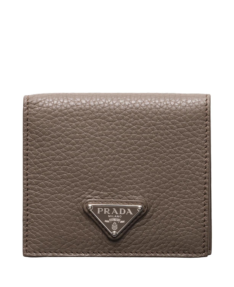 Prada Enamel Triangle-logo Wallet