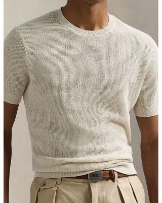 Textured Linen Short Sleeve Sweater