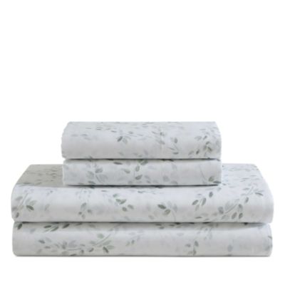 Printed Cotton Sateen 4 Piece Sheet Set
