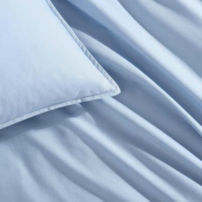 Washed Percale Cotton 3 Piece Duvet Cover Set, King