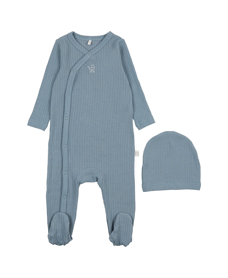 Pouf Baby Unisex Pouf Side Snap Footie With Hat