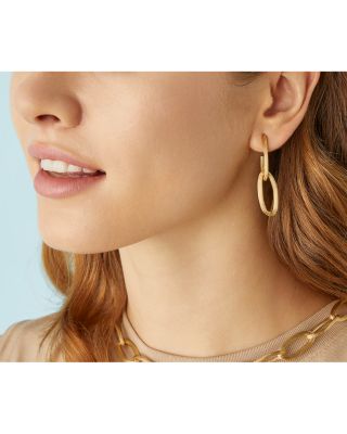  18K Yellow Gold Jaipur Gold Link Drop Earrings