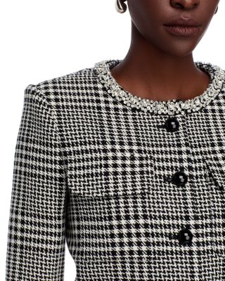 【関税&送料込】Self Portrait Houndstooth Crystal Trim Jacke Houndstooth Crystal Trim Jacket – self-portrait-US
