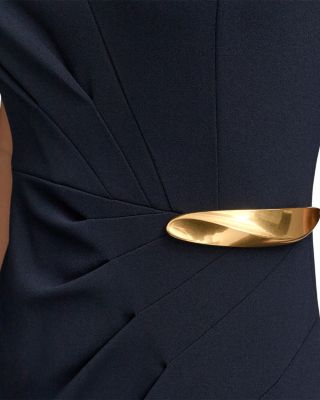 Scuba Crepe Hardware Sheath Dress
