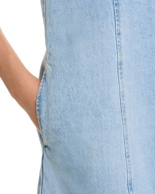 A Line Flared Denim Dress