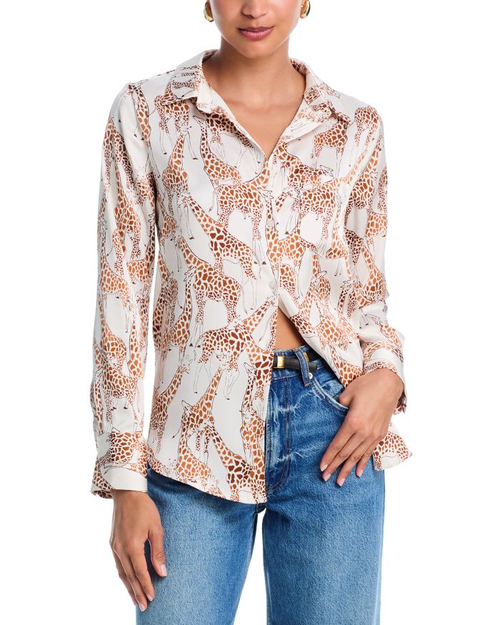 Giraffe Satin Shirt - Exclusive