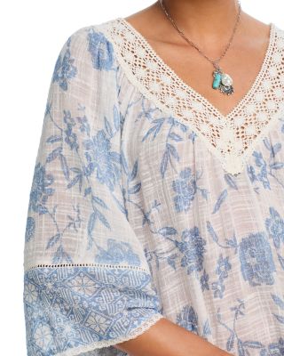 Placed Floral Print Mini Dress - Exclusive