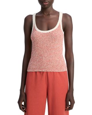 Textured Micro Stripe Tank