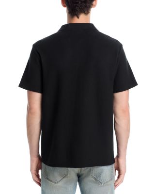 Jacquard Short Sleeve Open Collar Polo Shirt