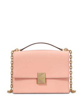 Deco Pebbled Leather Small Chain Shoulder Bag 