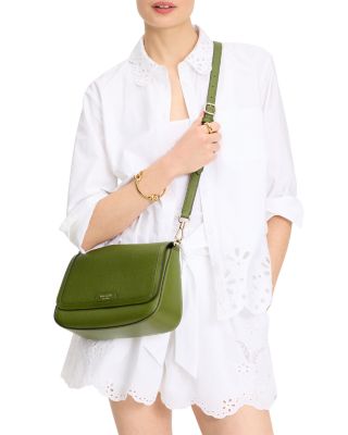 Hudson Pebbled Leather Flap Shoulder Bag