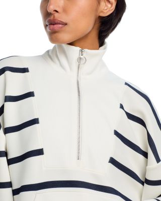 Stripe Long Sleeve Cropped Sweatshirt - Exclusive