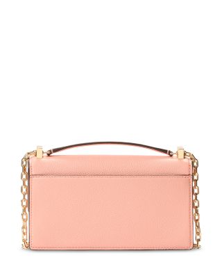 Deco Pebbled Leather Mini Flap Chain Crossbody