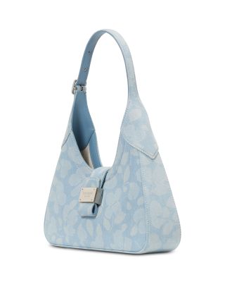 Nouveau Printed Denim Small Shoulder Bag