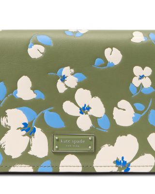 Liv Painterly Bouquet Embossed Leather Small East/West Shoulder Bag