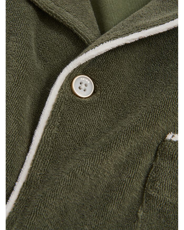 Terry Contrast Trim Camp Shirt