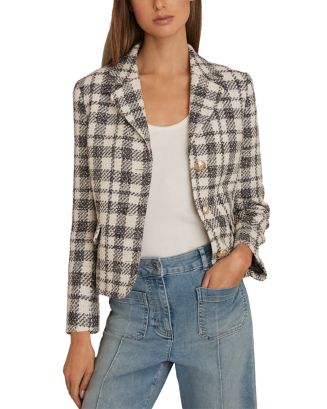 【海外限定】REISS 綿ジャケット☆Carly Single-Breasted Checke REISS Carly Cropped Jacket | Bloomingdale's