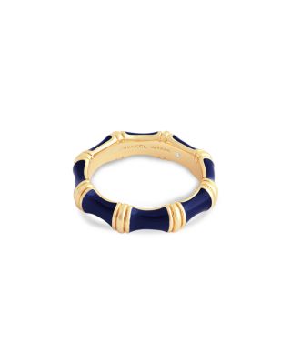 Anabel Aram - Navy Bamboo Band Ring
