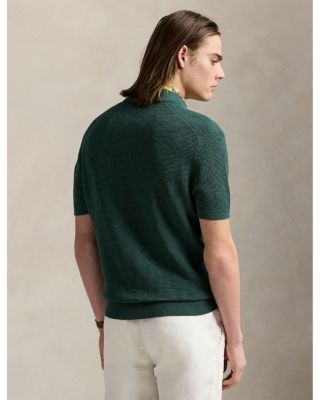 Mesh Knit Linen Short Sleeve Sweater