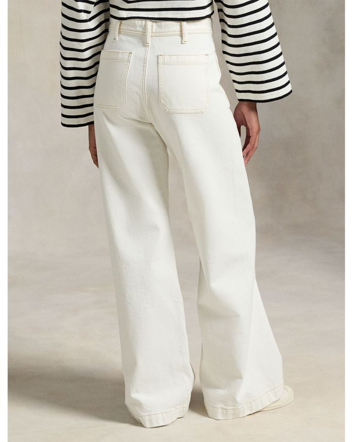 Denim Wide Leg Sailor Pants