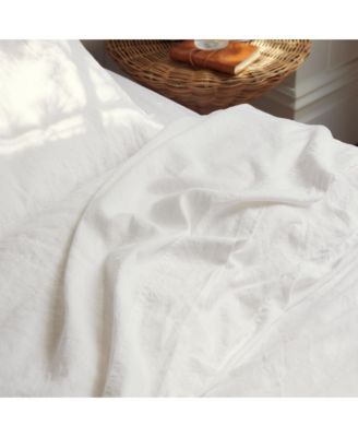 Washed Cotton Percale Flat Sheet, Queen