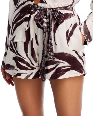 Printed Tie Waist Shorts