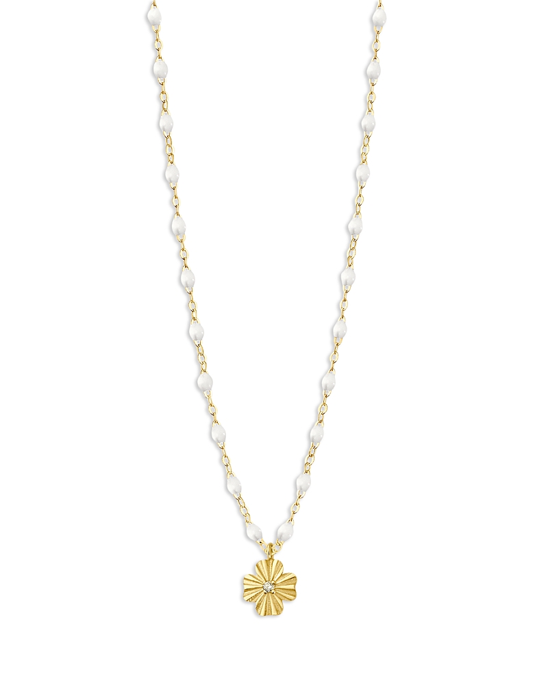 Gigi Clozeau 18k Yellow Gold Classic Gigi Clover Lumiere Necklace, 16.5
