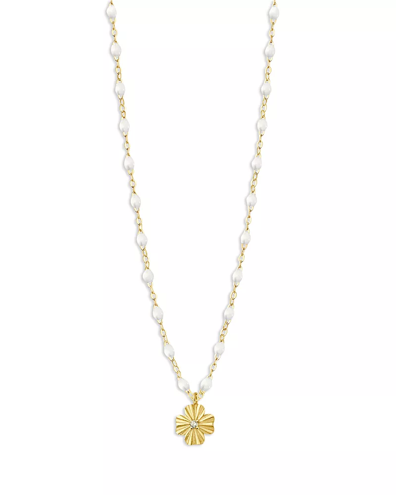 Gigi Clozeau 18K Yellow Gold Classic Gigi Clover Lumiere Necklace, 16.5