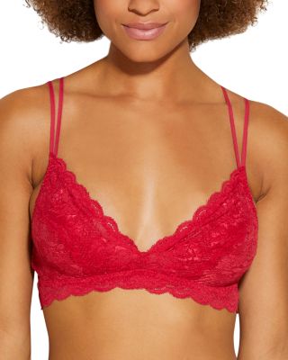 Floral Lace Crisscross Strap Bralette