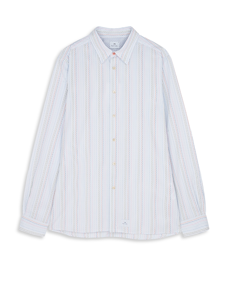 Ps By Paul Smith Dash Striped Regular Fit Shirt In White