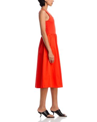 Mixed Media Tank Midi Dress