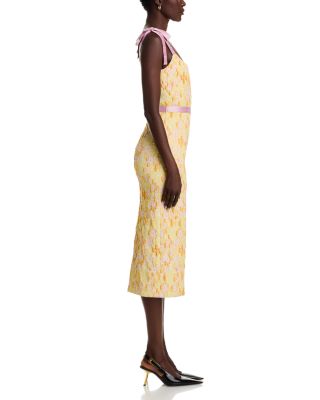 Acacia Daisy Stretch Brocade Corset Dress