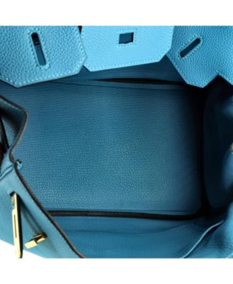 Birkin 30 Handbag Blue Togo with Gold Hardware