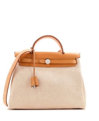 Pre-Owned HERMÈS - 31 Herbag Zip Criss Viking Toile and Leather