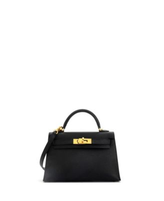 Pre-Owned HERMÈS - Kelly 20 Handbag Black Epsom with Gold Hardware