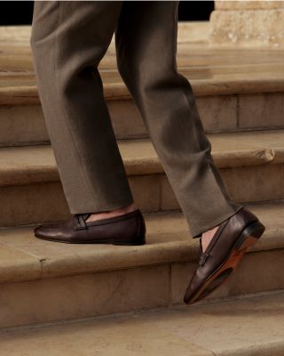 Natural Grain Leather Mocassin Loafers