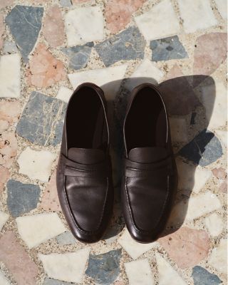 Natural Grain Leather Mocassin Loafers