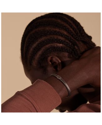 Sterling Silver Black Rhodium Icon Bracelet, 6.5mm