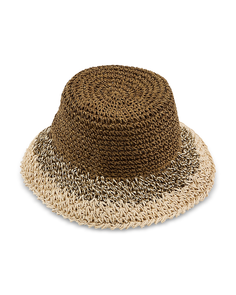 Eugenia Kim Ombre Crochet Packable Bucket Hat In Brown