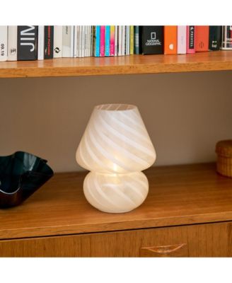 Portable Mini Close Top Glass Mushroom Lamp