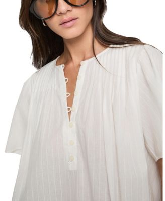 Leah Pleated Short Sleeve Top